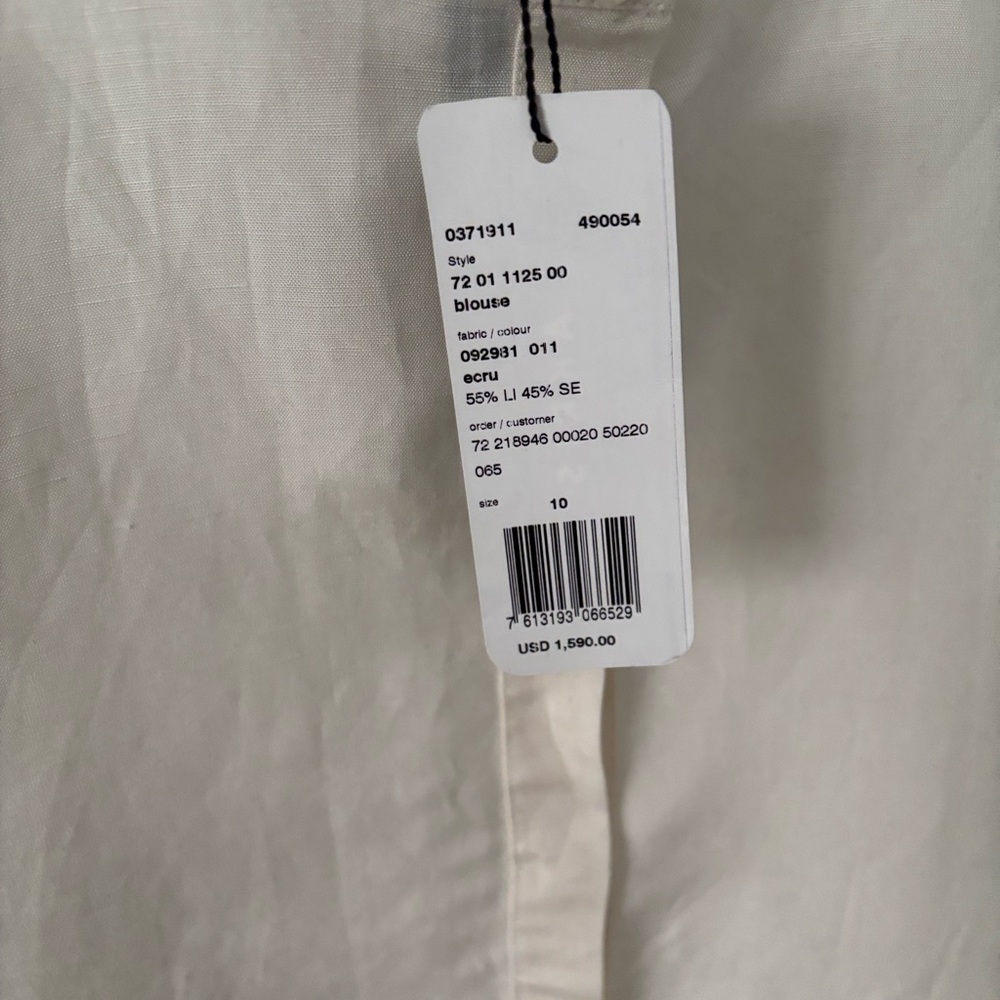 Akris Cream Button Down Shirt